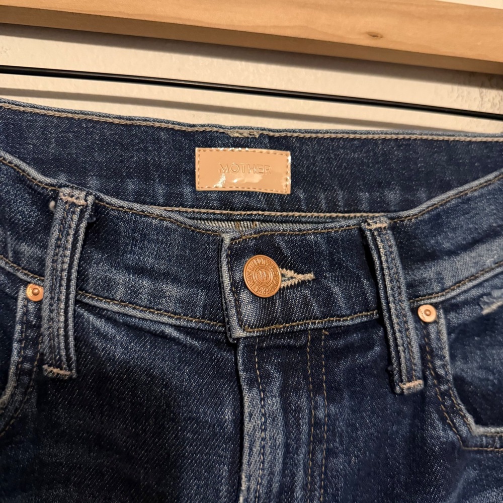 Mother jeans The Fangirl Flood barrel leg yee haw 26 loose baggy denim boho - Picture 3 of 7